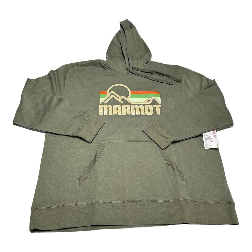NWT Men's Marmot Coastal Hoody Hoodie Sweatshirt Pullover Olive Green Size 3XL